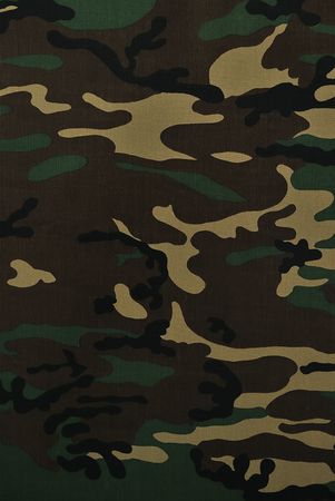 Close up camouflage fabric in a vertical orientationの写真素材
