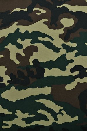 Close up camouflage fabric in a vertical orientationの写真素材