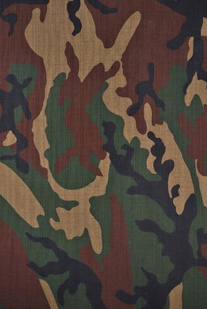 Close up camouflage fabric in a vertical orientationの写真素材
