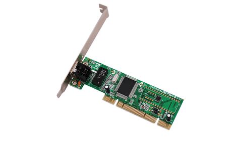 network card  close-up on white backgroundの写真素材