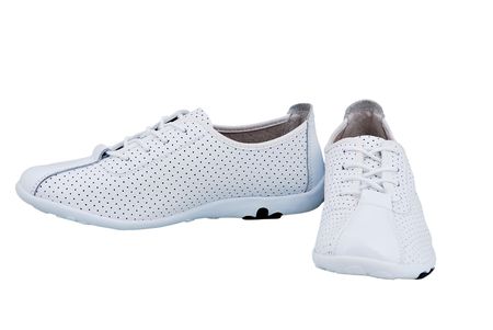 Women's sports shoes on a white backgroundの写真素材