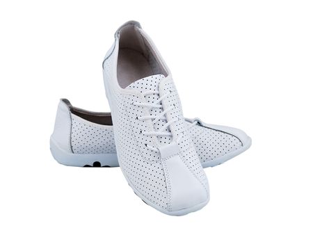 Women's sports shoes on a white backgroundの写真素材