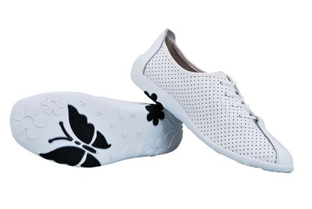 Women's sports shoes on a white backgroundの写真素材