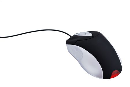 computer mouse on white backgroundの写真素材