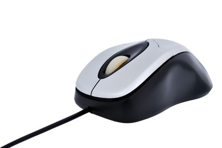 computer mouse on white backgroundの写真素材