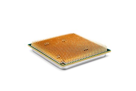 CPU closeup on white backgroundの写真素材