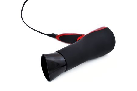 hairdryer  on a white backgroundの写真素材