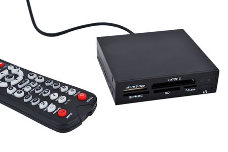 card reader and a remote control for your computerの写真素材