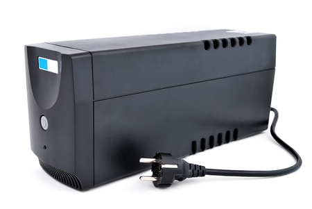 UPS black on a white backgroundの写真素材