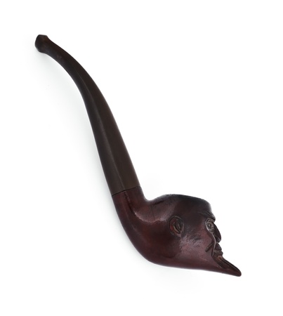 old pipe tobacco on a white backgroundの写真素材
