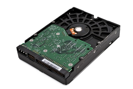 ide hdd closeup on white backgroundの写真素材