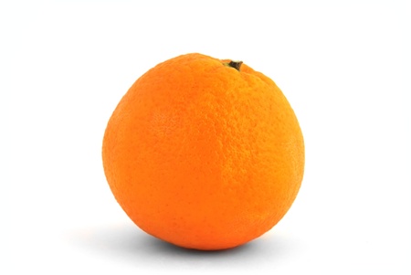 ripe oranges on a white backgroundの写真素材