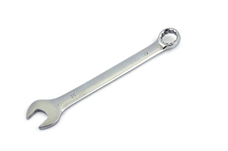 Spanner wrench on white background
