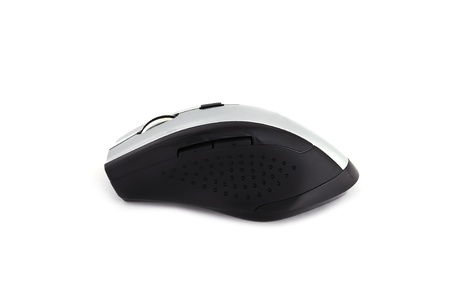 wireless mouse on a white backgroundの写真素材