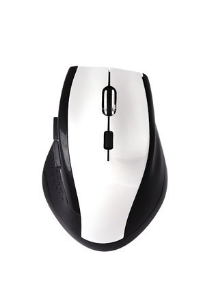 wireless mouse on a white backgroundの写真素材