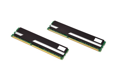 two RAM closeup on white background