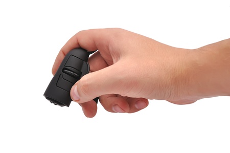 Finger Mouse on a white backgroundの写真素材