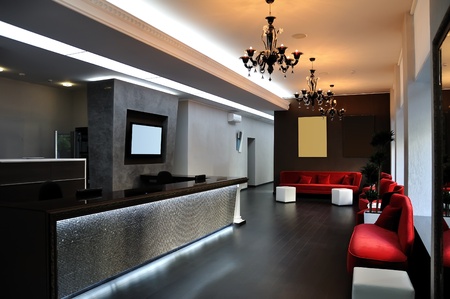 modern Hall in Aparthotelのeditorial素材