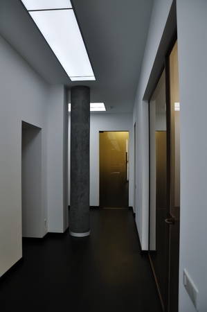 modern corridor in Aparthotelのeditorial素材