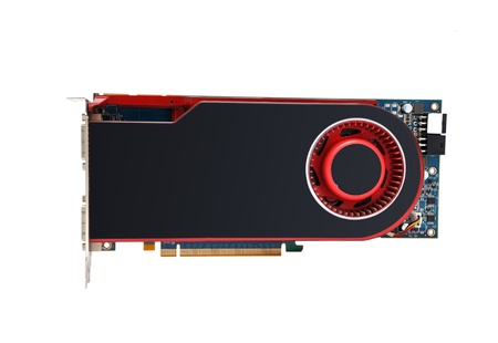 Computer graphic card on white background