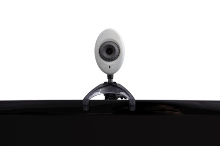 webcam fixed on the monitorの写真素材