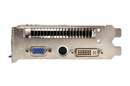 Computer graphic card on white background