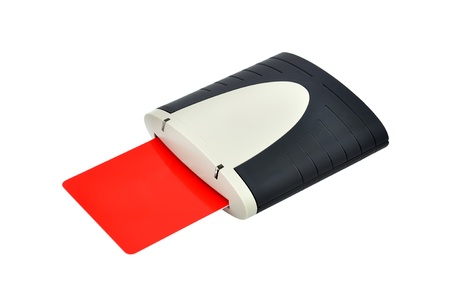 smart card reader on white background