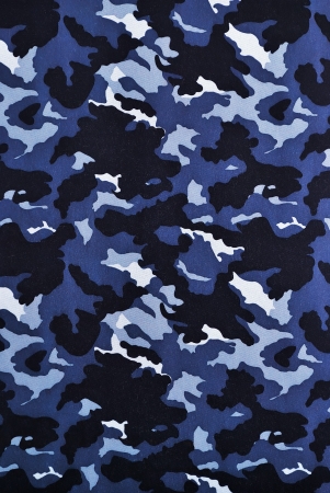 blue camouflage fabric in a vertical orientationの写真素材