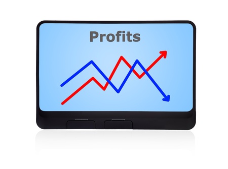 scheme profits on touchpadの写真素材