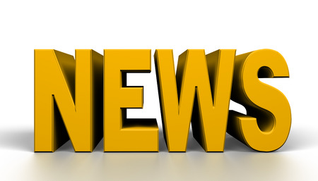 3D News word on white isolated backgroundの写真素材
