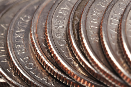 quarter american coins extreme close up