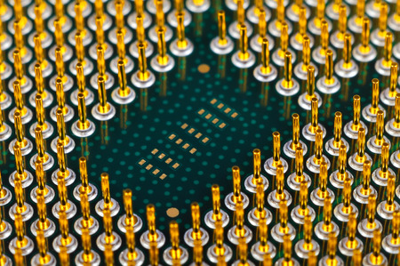 Computer CPU processor, close upの写真素材