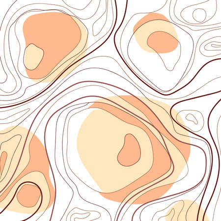 Stylish templates with organic abstract shapes and line in warm colors vector Illustration. Modern background in minimalist style. Contemporary Modern pattern for decorative designのイラスト素材