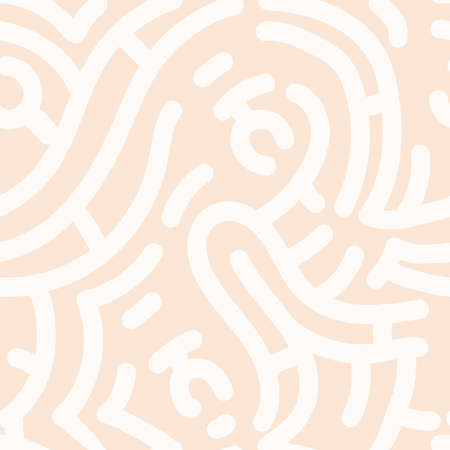 Abstract Wavy seamless pattern.Vector fashion seamless background.Stylish monochrome linear texture...