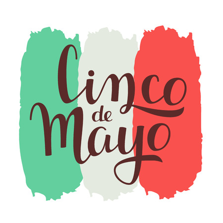Handwritten lettering of Cinco de Mayo.のイラスト素材