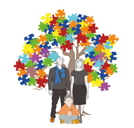 Family portrait.のイラスト素材