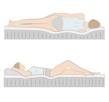 Correct sleeping posture.のイラスト素材