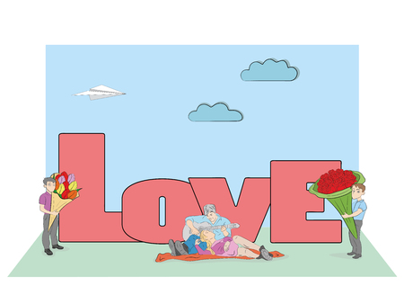 Love lettering design.のイラスト素材