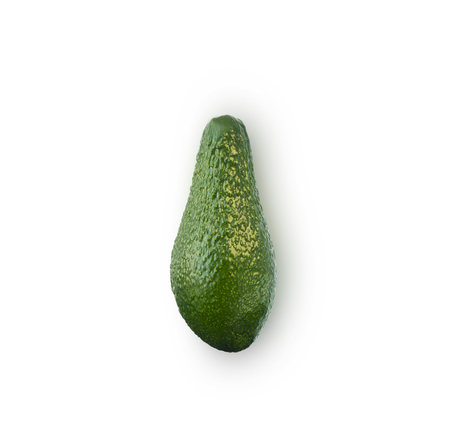 Cut avocado fruit isolated on white background.の写真素材