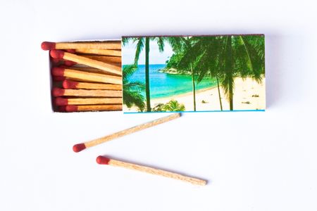 Match on a white backgroundの写真素材