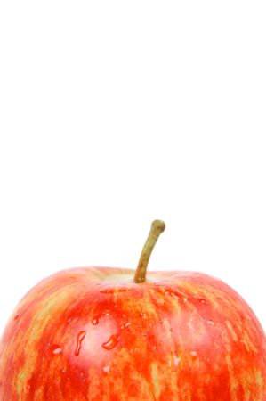 Red apples isolated against a white backgroundの写真素材