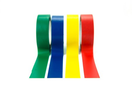 Electrical tape isolated against a white backgroundの写真素材