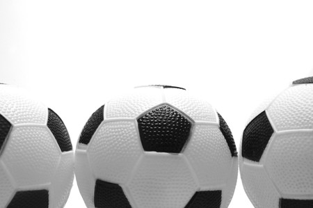 A soccer ball isolated against a white backgroundの写真素材