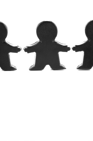 Miniature figurines isolated against a white backgroundの写真素材