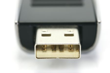 USB memory stick isolated against a white background