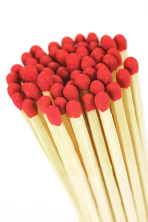 Match sticks isolated against a white background