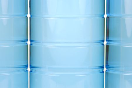 Bottle drinking water isolated against a white background