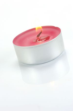 Scented candals isolated against a white backgroundの写真素材