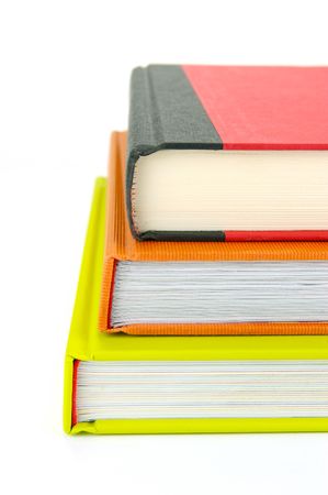 School books isolated on a white backgroundの写真素材