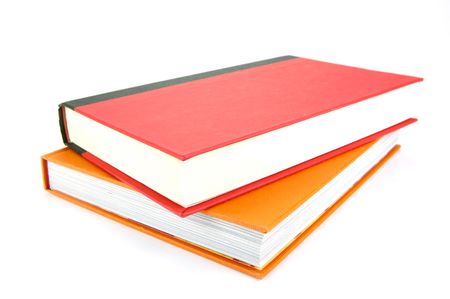 School books isolated on a white backgroundの写真素材